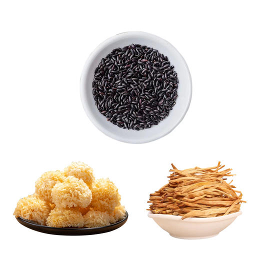 临泉特产黄花菜银耳黑米组合1200g 商品图0
