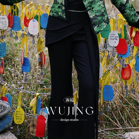 4205040 星月银烁 亮丝弹力西装料裤子 雾境