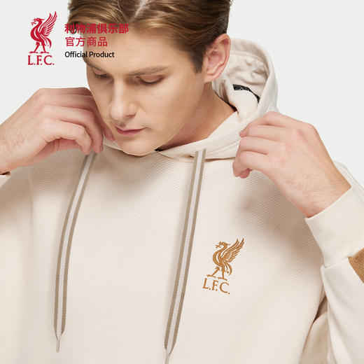 【官方正版】利物浦俱乐部 | 浅卡其色帽衫秋季保暖连帽卫衣 商品图3