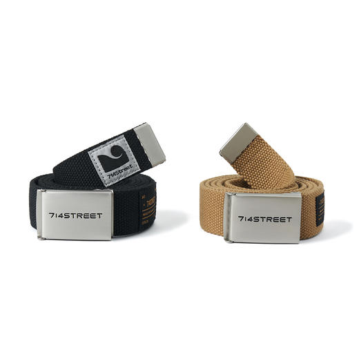 714street美式复古定制logo金属头工装帆布腰带 商品图0