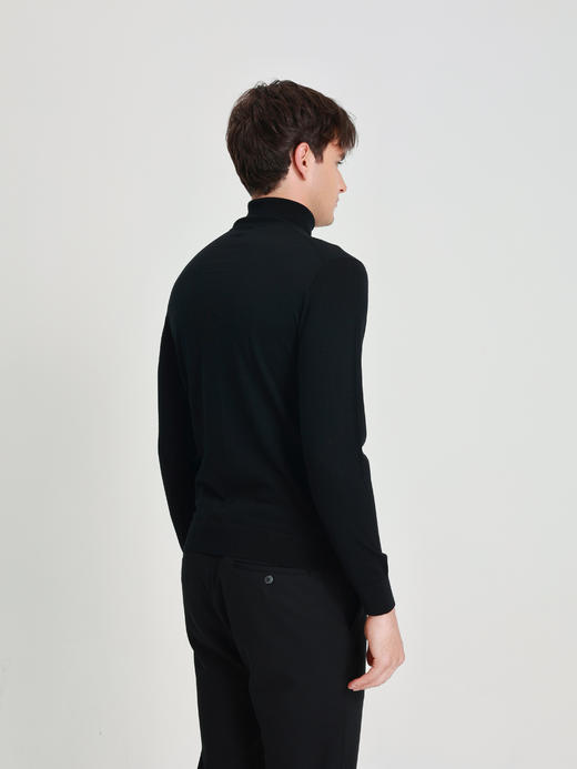 callisto璀璨黑巴素兰羊毛高领毛衣 商品图4