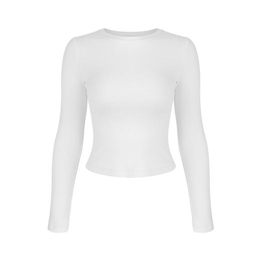 跃牌【周游世界】秋冬新款瑜伽服女纯棉透气短款休闲内搭叠穿长袖TP0980 商品图4