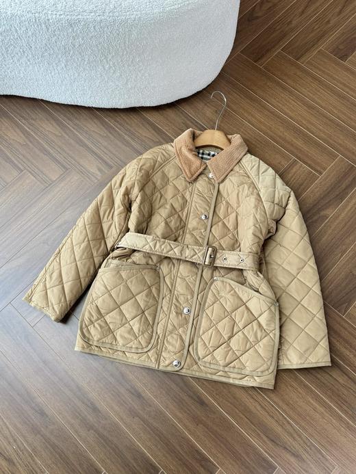 巴家25新品女士马术骑士刺绣绗缝薄款棉服 商品图13