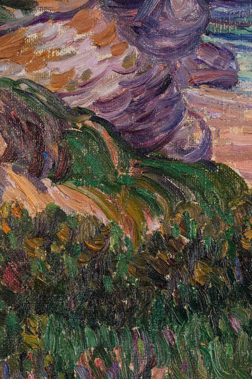 独角鹿西洋古董19世纪法国克罗藏画派著名画家Léon Detroy签名创作风景主题布面油画《海滨》 商品图7