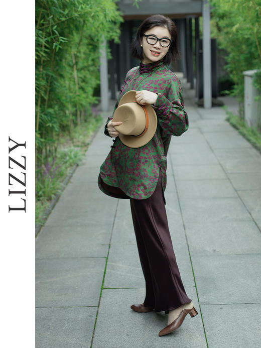 LIZZY优雅时尚百搭简约醋酸长裙8174 商品图2