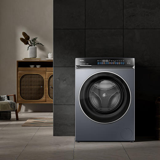 海尔直驱变频10公斤家用全自动超薄嵌入精华洗1.12洗净比滚筒洗衣机 10KG滚筒单洗XQG100-BE839 商品图2
