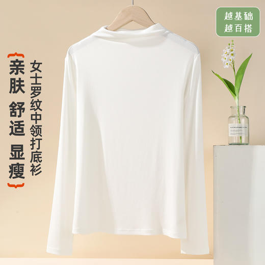 雅黛俪圆领打底衫女内搭秋衣2025新款修身显瘦女士外穿上衣 商品图1