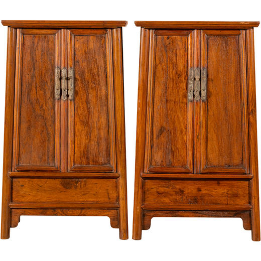 清	黄花梨带柜膛圆角柜摆件（一对） 商品图5