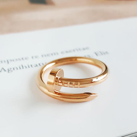 【95新】Cartier卡地亚Juste un Clou系列B4092558 18K玫瑰金粗版无钻钉子戒指58号中性款091025NJ48现售价：12000 商品图3