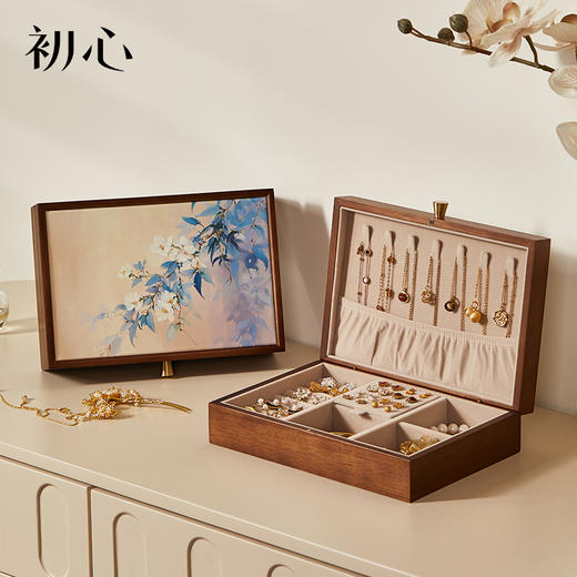 初心| 油画首饰盒白玉兰桃花芯木 商品图0