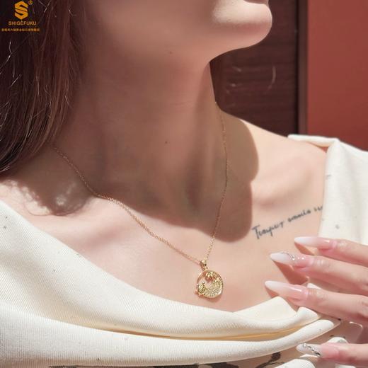 【品牌授权】【香港周六福】富甲一方K金吊坠（附赠K金项链） 商品图3