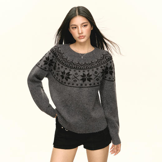 Ariseism 美式复古毛衣女秋季新款上衣 商品图0