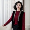 西子/【黑金绒甲】新中式丝绒重工钉珠黑色马甲/MJTJ482 商品缩略图3