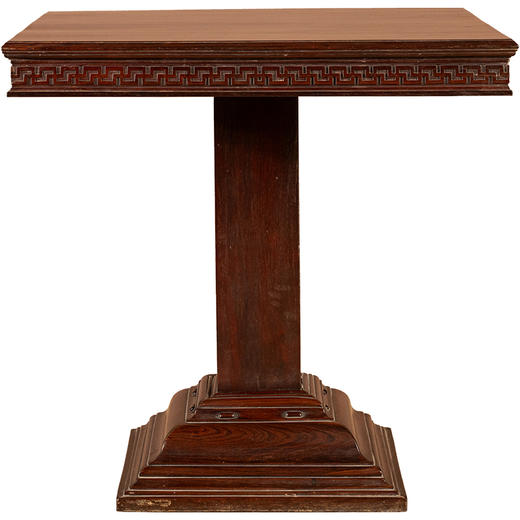 民国 红木万字纹厚面独柱方桌 商品图5