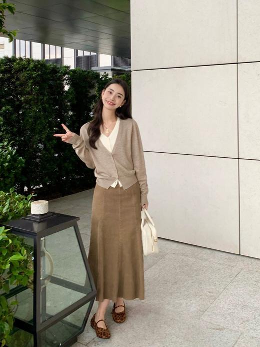 秋日限定~V领假两件针织开衫 商品图10