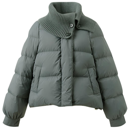 【防水易打理】三彩独醒2025冬季新款短款羽绒服90白鸭绒面包服F 商品图4