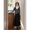 鹿向南「灰柏秋日」灰色长袖针织开衫女装秋季新款设计感宽松毛衣L58830 商品缩略图1