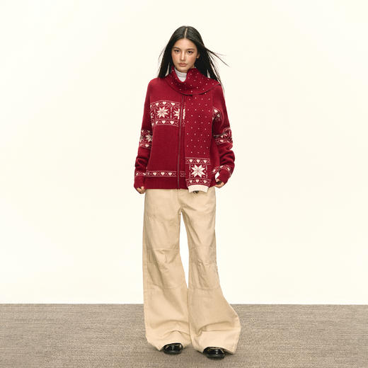 Ariseism 美式复古针织开衫毛衣女秋季新款上衣 商品图4