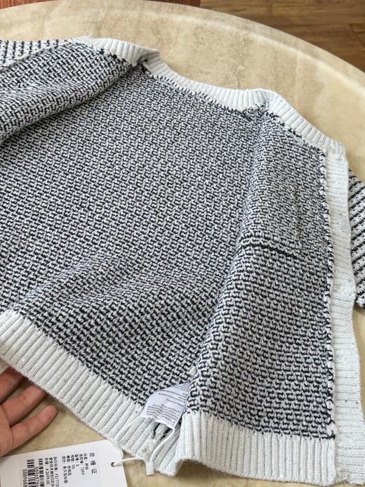 雅y同款绵羊毛小香风亮片圆领针织开衫 商品图13