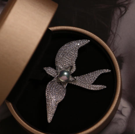 明星同款 ji光真多麻色akoya胸针 8-9mm 商品图2