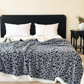 GRACE SPACE格调空间 多功能盖毯 多场景居家沙发豹纹图案毯子午睡毛毯