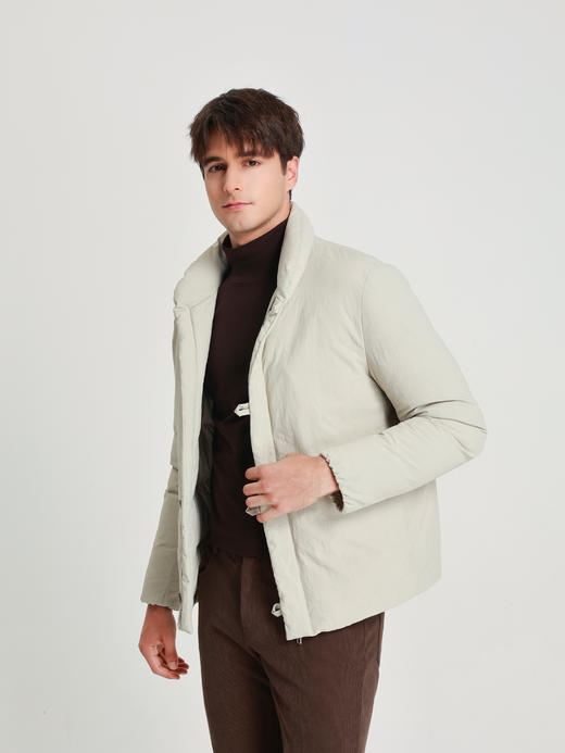 callisto糯米白中式盘扣白鹅绒羽绒服 商品图3