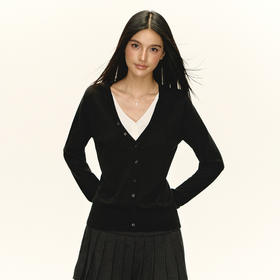 Ariseism 美式复古双色假两件毛衣女秋季新款上衣