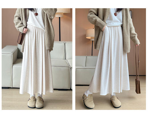 【YW】无忧购 秋冬季A字半裙长裙冬天小个子加绒半身裙子 Z481/Z482/Z483/Z535/Z536/Z537（截单后7天发货） 商品图3