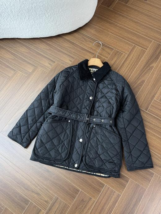 巴家25新品女士马术骑士刺绣绗缝薄款棉服 商品图12