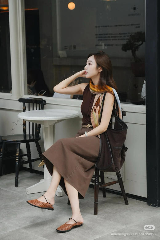 1017-4 独家圆正 小禾 土壤系列牛仔成衣染咖色 半身裙 商品图9