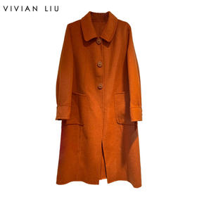 VIVIAN LIU薇薇安刘A2559305秋季女装新款翻领三粒扣贴兜大衣