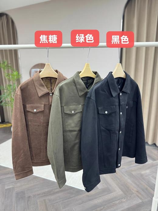 柏奥玛巴恩风男士夹克 | 垂感面料、上身柔软舒适、翻领设计搭配金属纽扣、尽显酷帅街头风、日常通勤百搭 商品图5