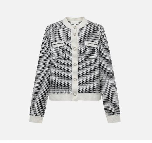 雅y同款绵羊毛小香风亮片圆领针织开衫 商品图5