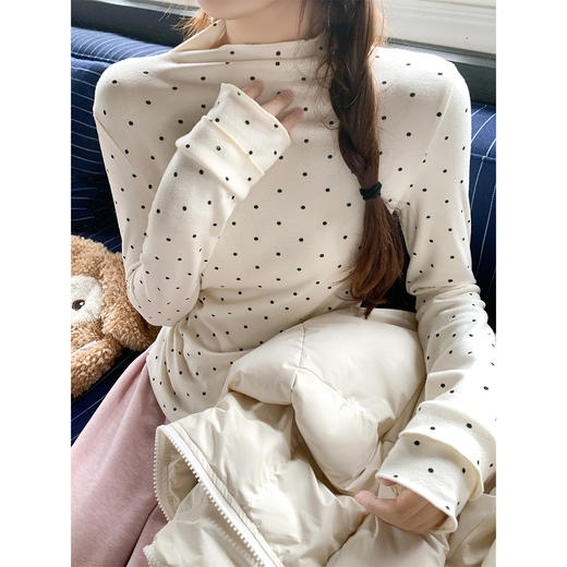 <曾小咸推荐>3.19现货秒杀 ！微信超特价！波点半高领打底衫T恤 日常119.99 立减60 秒杀59.99！！ 休闲裤（加绒）秒杀79.99！ 商品图3