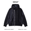 SDSA男士秋冬新款痞帅男装小众拼接多拉链立领连帽夹克外套简约潮 商品缩略图1