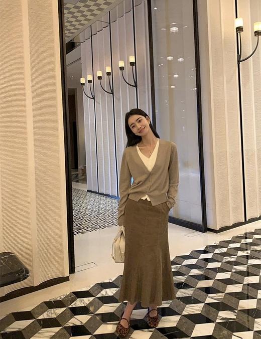 秋日限定~V领假两件针织开衫 商品图9