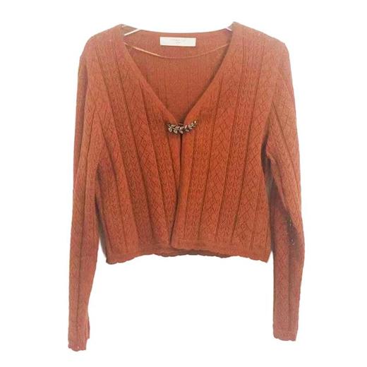 VIVIAN LIU薇薇安刘F2556302秋季女装新款V领开衫金属扣毛衣 商品图4