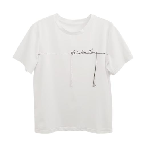 VIVIAN LIU薇薇安刘D2457311 夏季女装新款短袖前胸刺绣针织T恤 商品图4