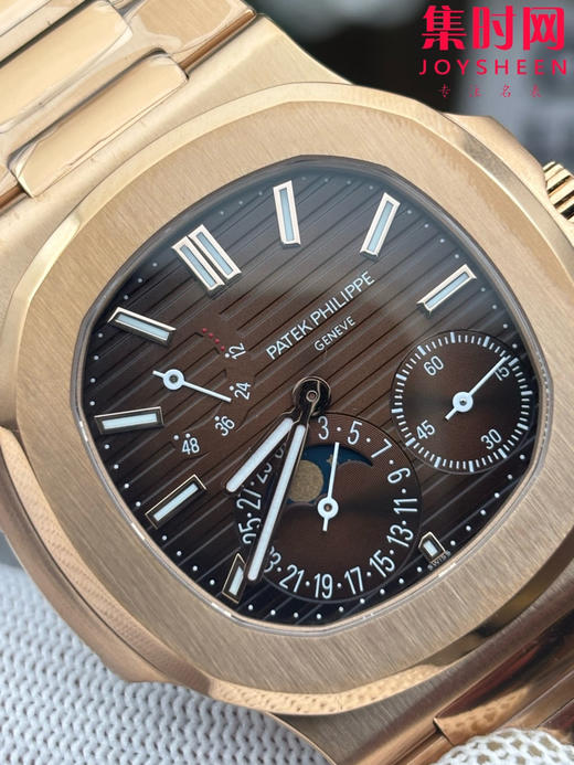 PPF潜心三年 真“芯”之作！百达翡丽PP鹦鹉螺系列5712GR 全玫金钢带 玫瑰金总裁 新升级V3版 男士腕表 商品图2