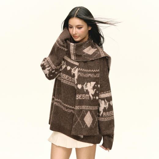 Ariseism 美式复古毛衣女秋季新款上衣 商品图1