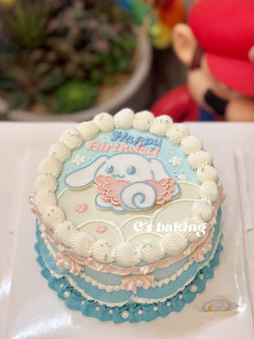 #复古风 #手绘蛋糕 #玉桂狗 #三丽鸥sanrio #小女孩最爱#女童蛋糕 忌廉蛋糕（默认自提，收费配送请联系客服）