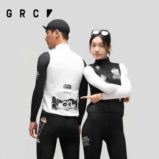 GRC桀骜无尽秋冬新款CMYK蜡笔小新系列公路自行车骑行马甲男女 商品图4
