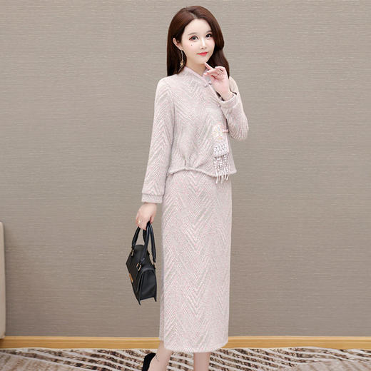 新中式两件套连衣裙，气质修身优雅简约时尚裙子QYM-XY24DY992 商品图2