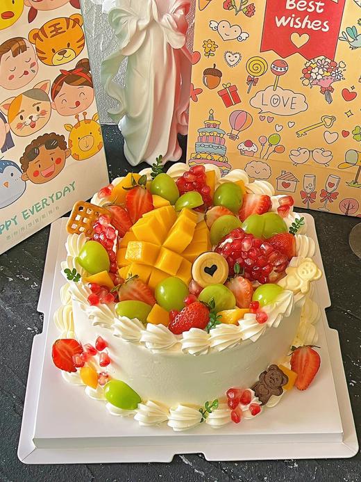 多图可选~红红火火石榴水果蛋糕(告知微信客服要哪个图)-低糖处理无添加 商品图2