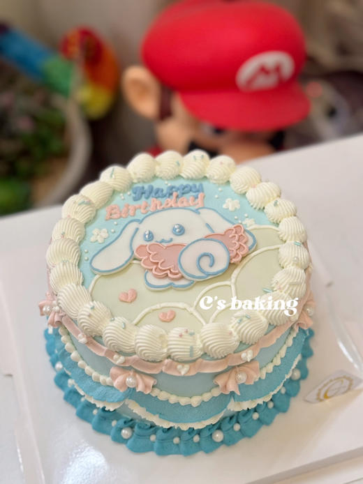 #复古风 #手绘蛋糕 #玉桂狗 #三丽鸥sanrio #小女孩最爱#女童蛋糕 忌廉蛋糕（默认自提，收费配送请联系客服） 商品图1