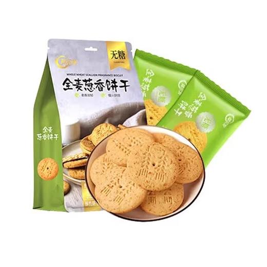 阿尔发 无糖全麦葱香饼干 252g/袋 商品图0