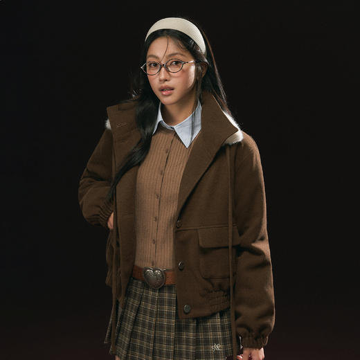 Ariseism 美式复古棉服外套女秋季新款上衣 商品图3