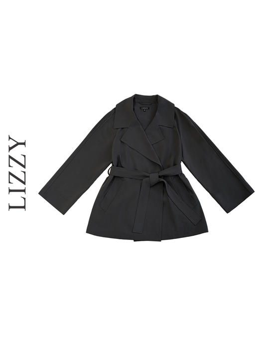 LIZZY都市休闲宽松减龄气质通勤短风衣8176 商品图5