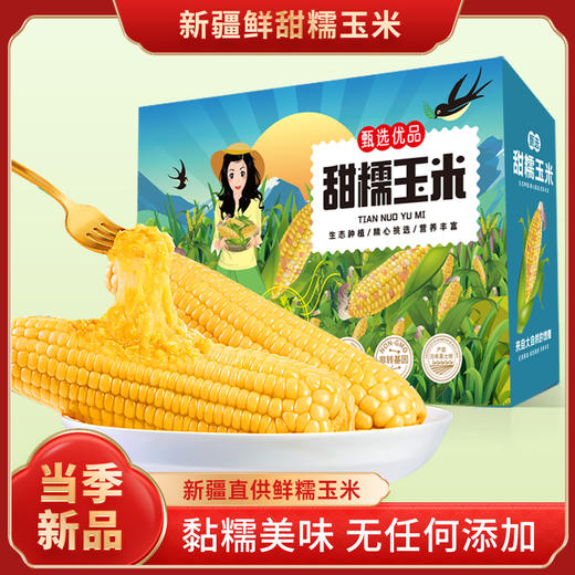 新疆甜糯玉米2.5kg/箱8-10根装 商品图0