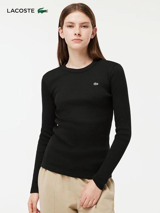 法国🐊女装25纯色圆领修身正肩T恤打底衫 商品图2